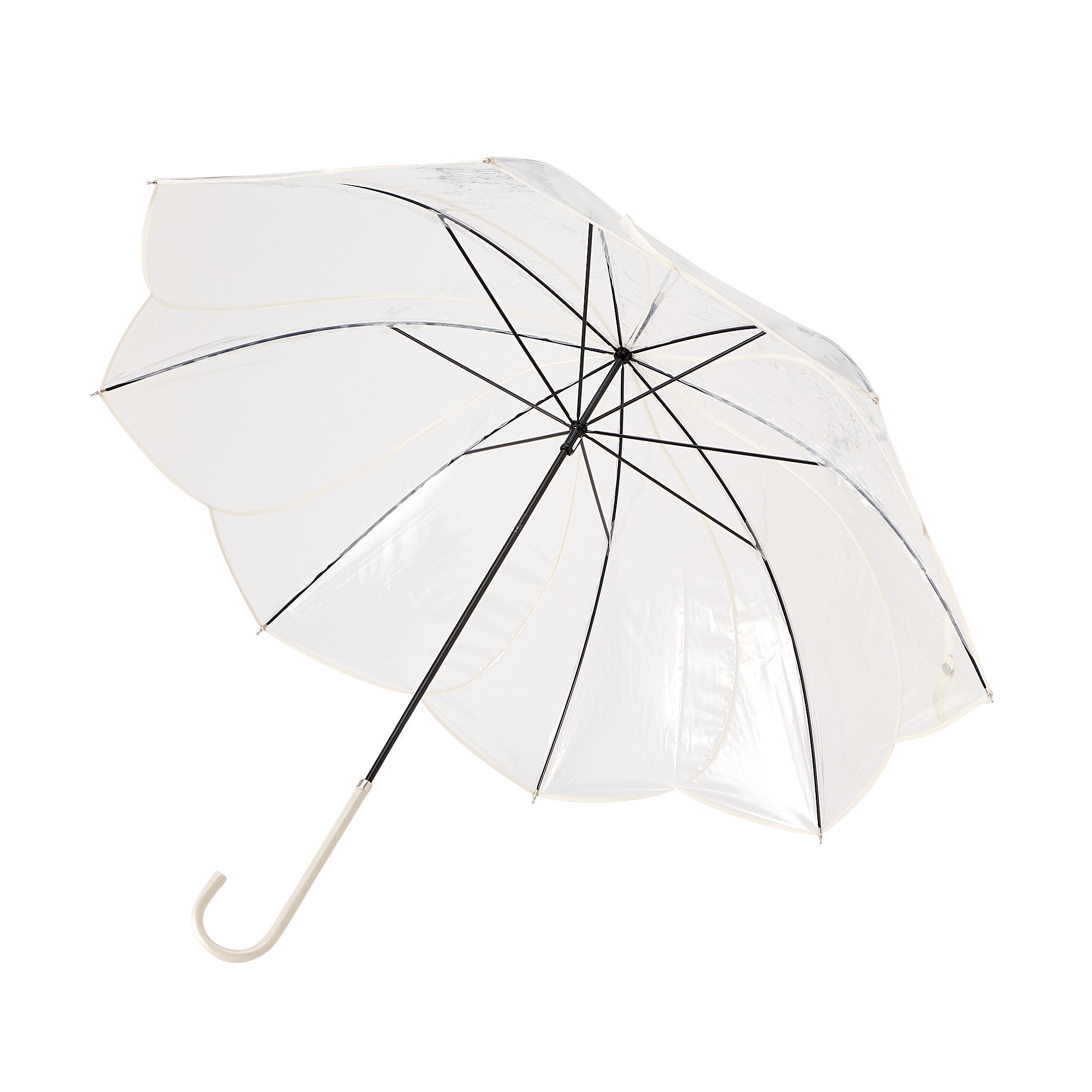 CLEAR UMBRELLA COLOR PIPING 58 WHITE