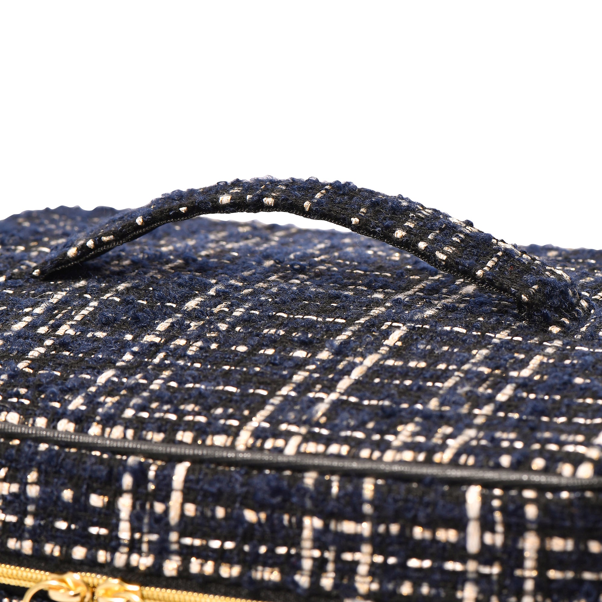 TWEED VANITY POUCH LARGE BLACK