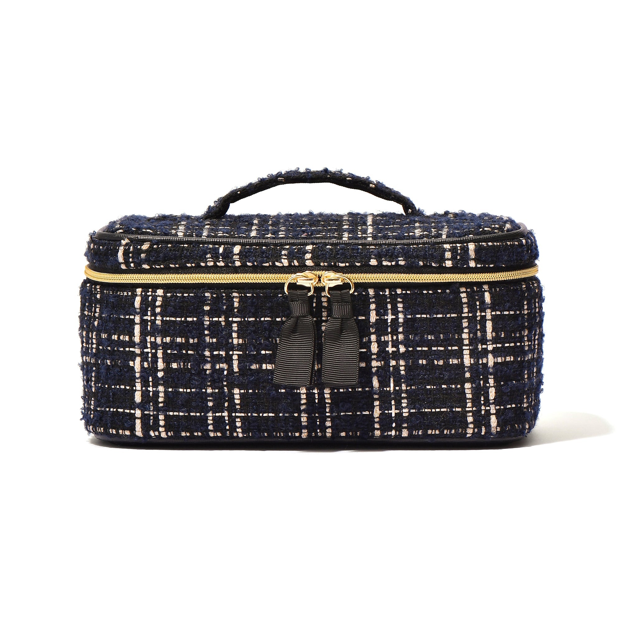 TWEED VANITY POUCH SMALL BLACK