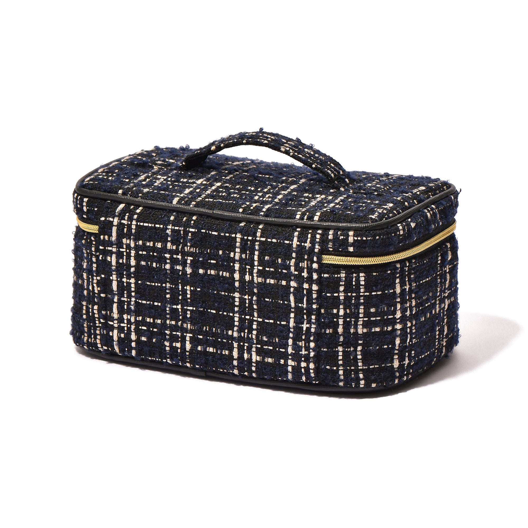 TWEED VANITY POUCH SMALL BLACK