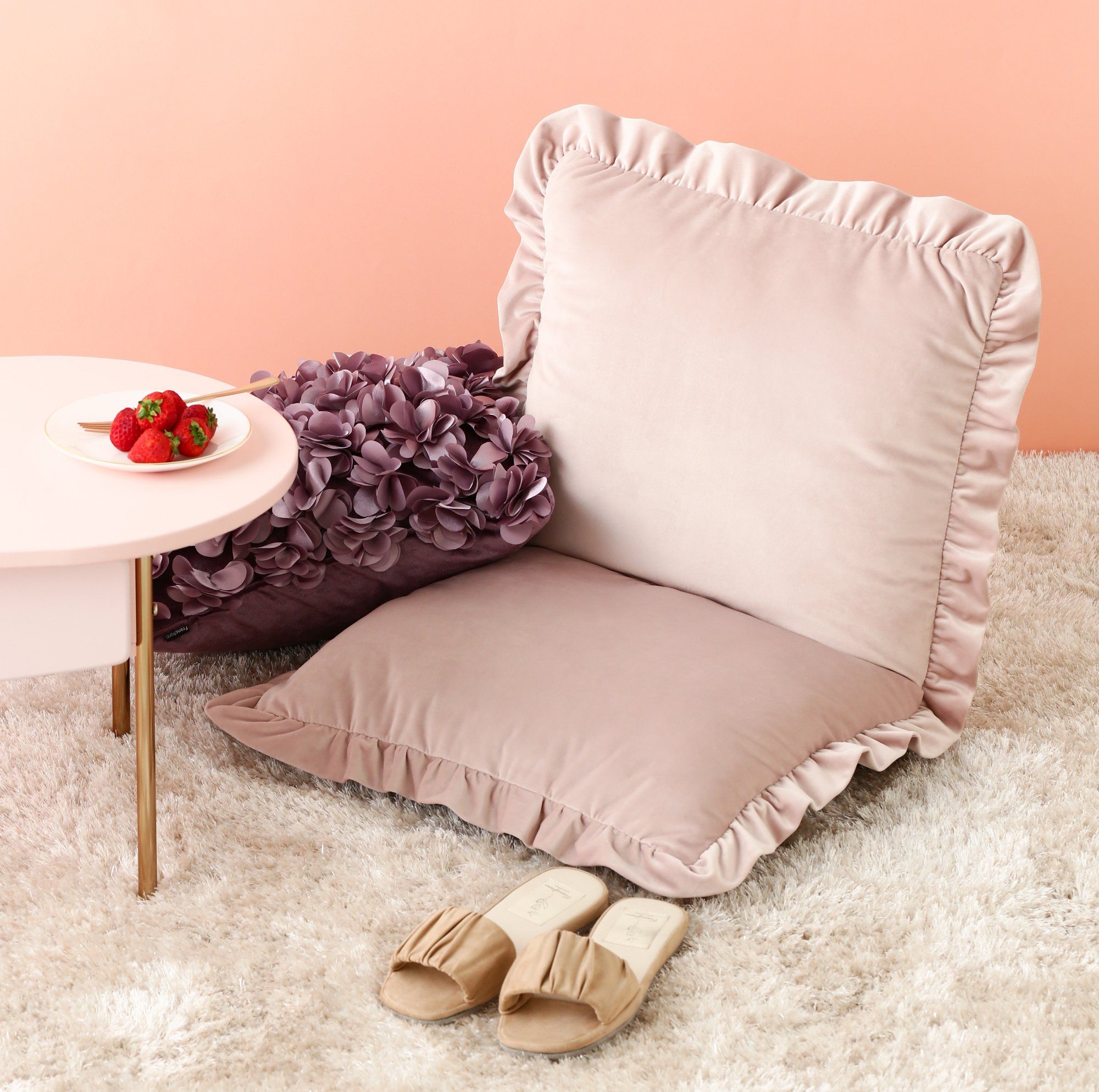 CALIN FLOOR CHAIR LARGE W590×D700～1145×H150～600 PINK