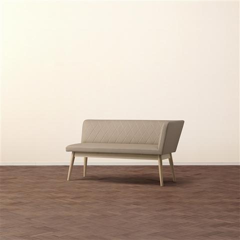 PIONI Couch L Beige x Natural (W1350 × D537 × H740)