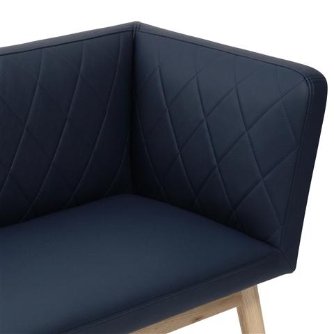 PIONI Couch L Navy x Natural (W1350× D537 × H740)