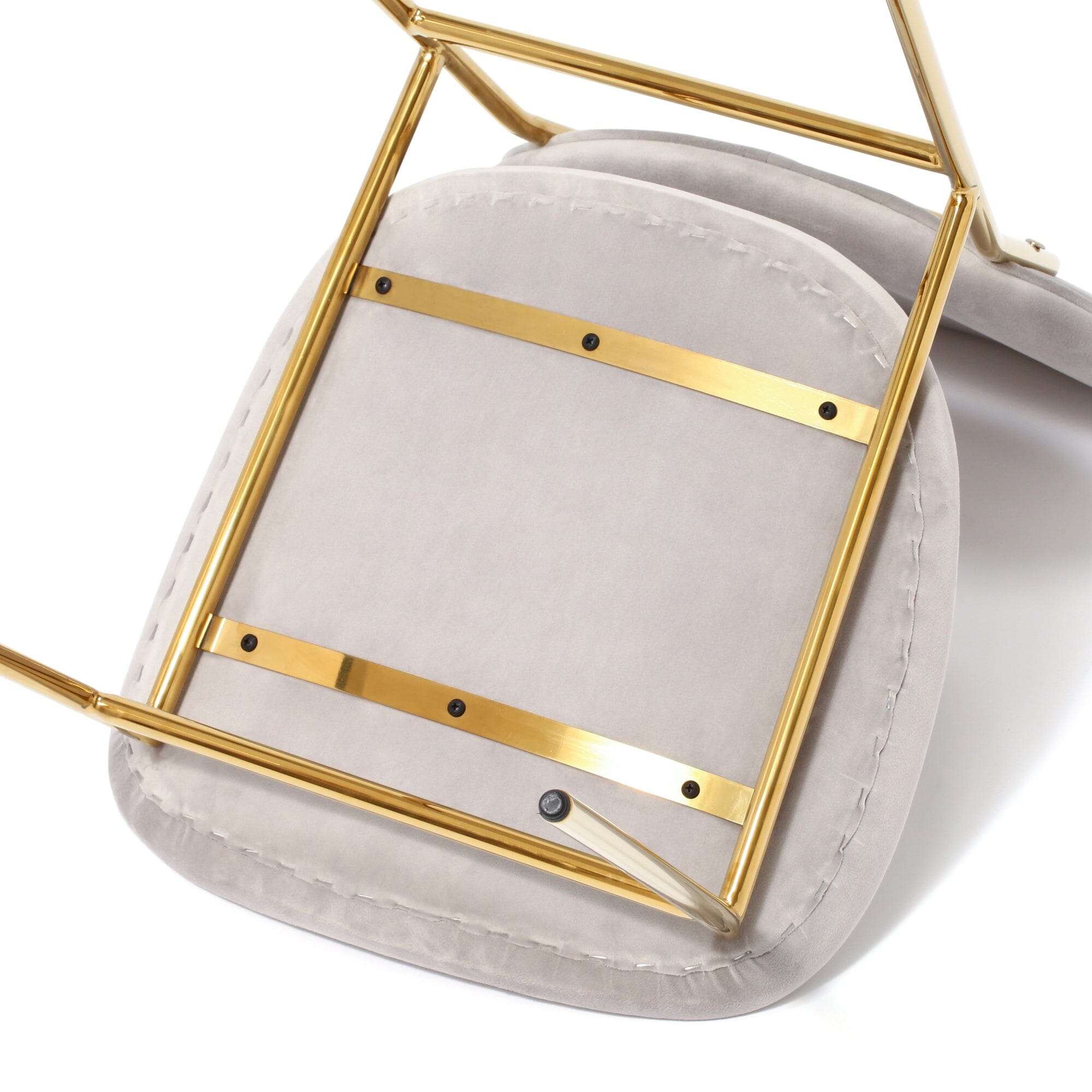 BELLE CHAIR GRAY x GOLD (W500×D560×H810)