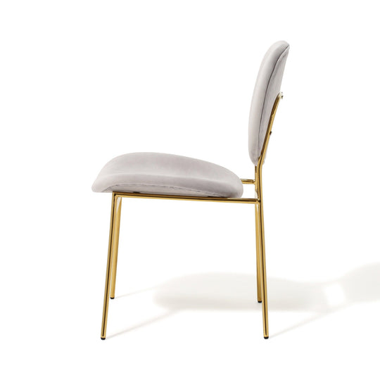BELLE CHAIR GRAY x GOLD (W500×D560×H810)