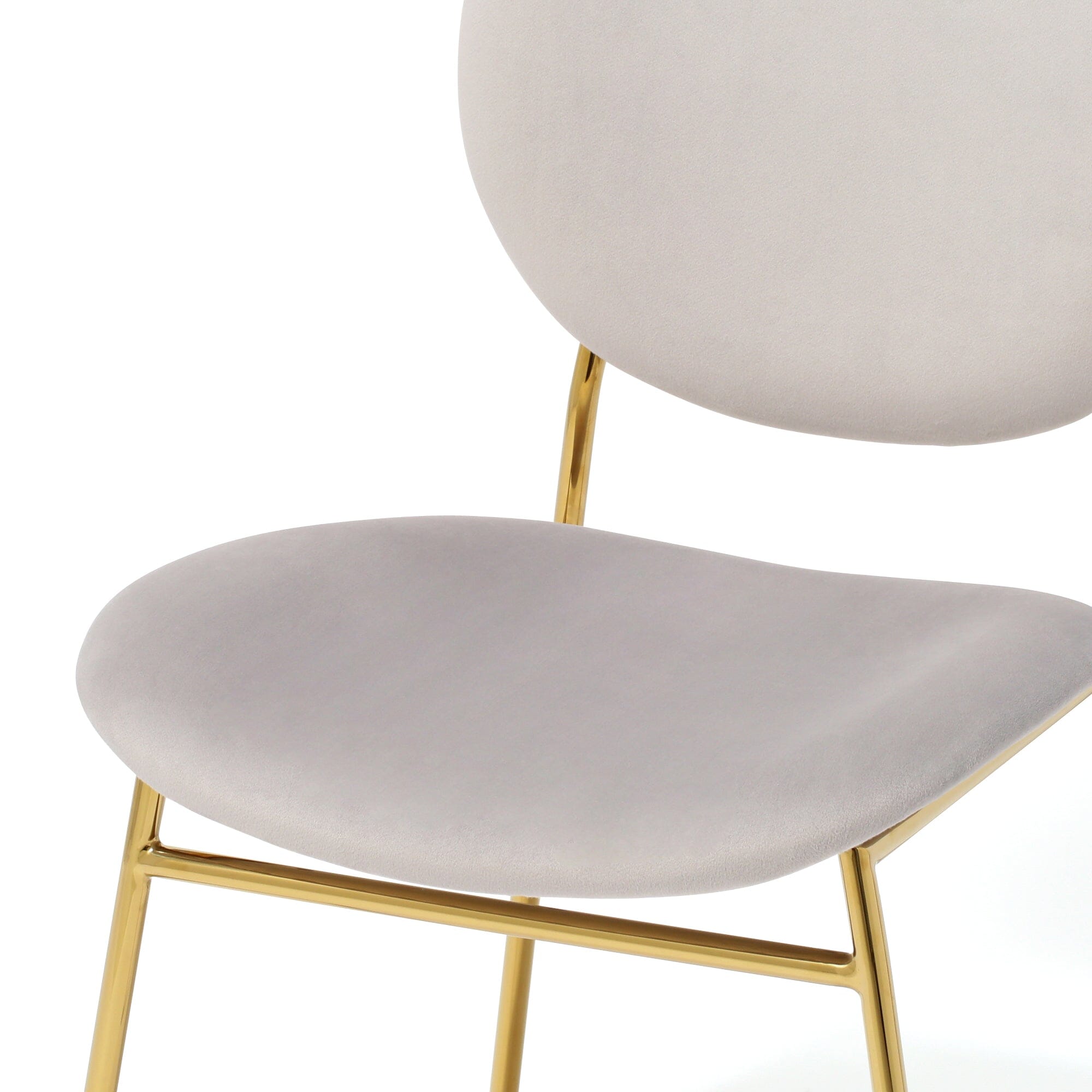 BELLE CHAIR GRAY x GOLD (W500×D560×H810)