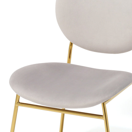 BELLE CHAIR GRAY x GOLD (W500×D560×H810)
