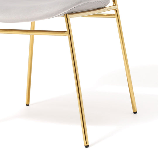 BELLE CHAIR GRAY x GOLD (W500×D560×H810)