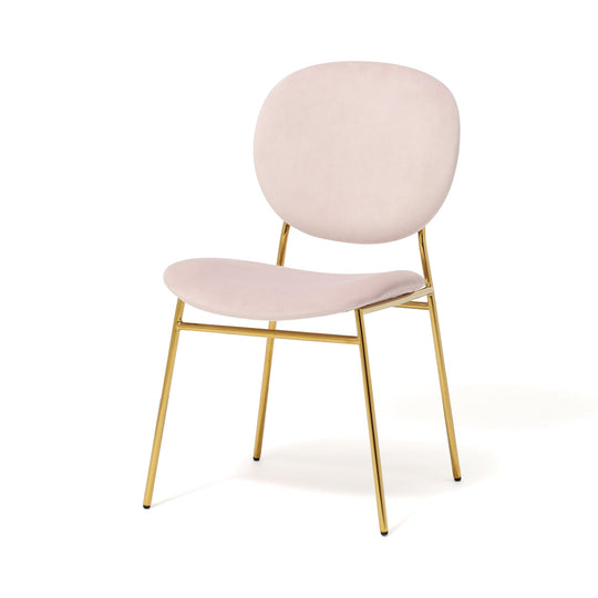 BELLE CHAIR PINK x GOLD (W500×D560×H810)