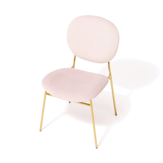 BELLE CHAIR PINK x GOLD (W500×D560×H810)