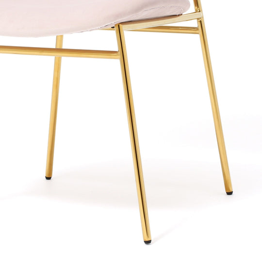 BELLE CHAIR PINK x GOLD (W500×D560×H810)