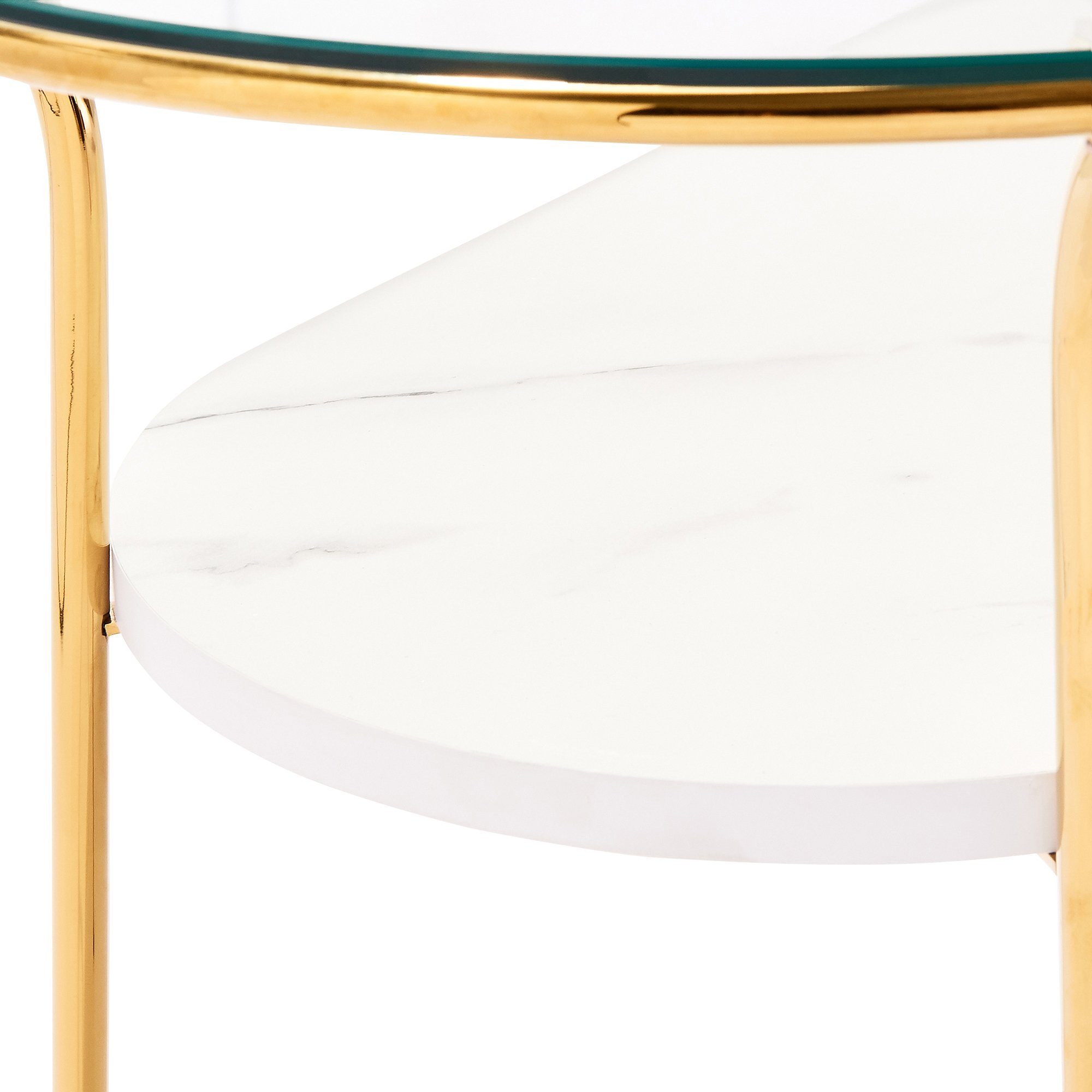 LEGATO COFFEETABLE Small Gold x Marble (W750 x D450 x H370)
