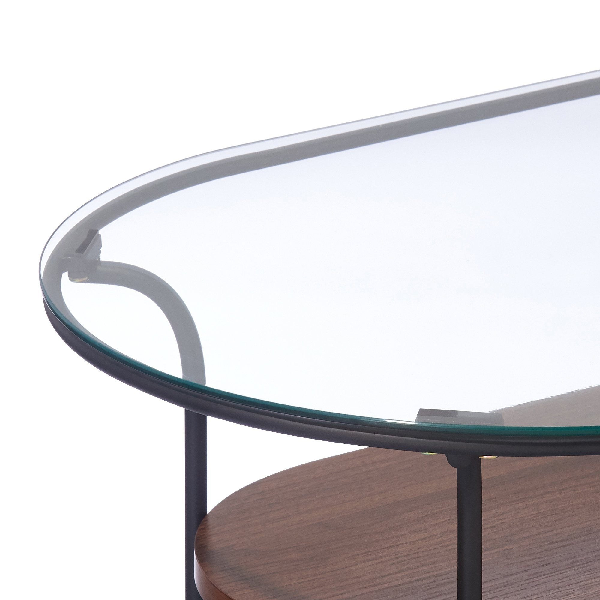 LEGATO COFFEE TABLE Large Black x Brown (W950 x D500 x H370)