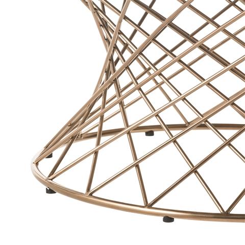MAGLIA COFFEE TABLE  80 CLEAR X  GOLD (A) (W800 × D800 × H385)