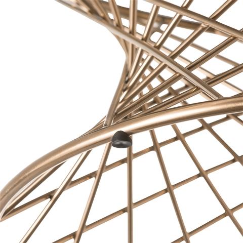 MAGLIA COFFEE TABLE  80 CLEAR X  GOLD (A) (W800 × D800 × H385)