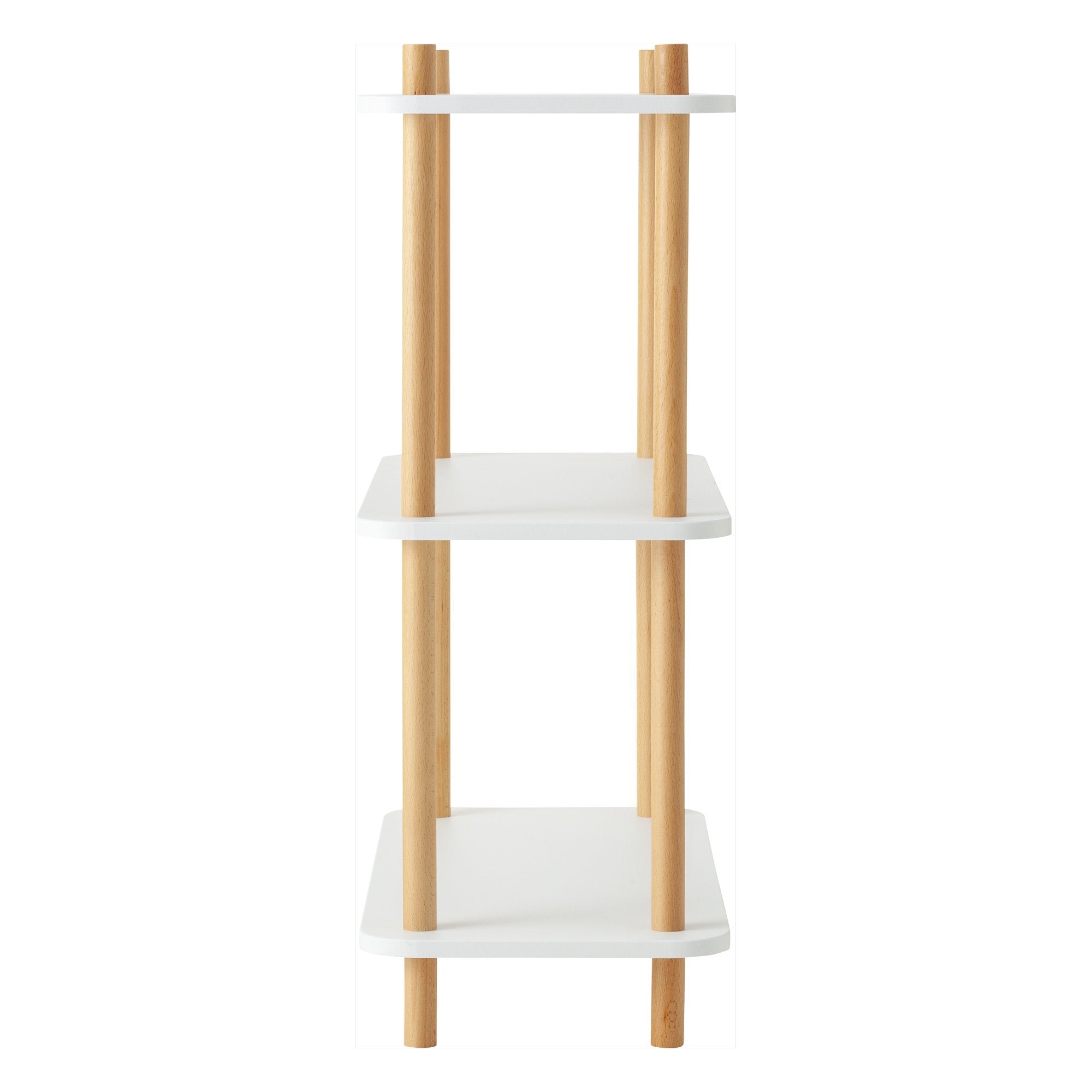 WOOD POLE SHELF 3 WHITE X NATURAL (W650 × D300 × H806)