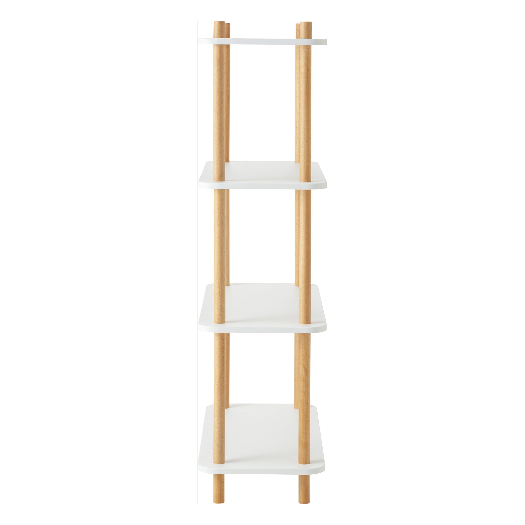 WOOD POLE SHELF 4 WHITE X NATURAL (W650 × D300 × H1140)