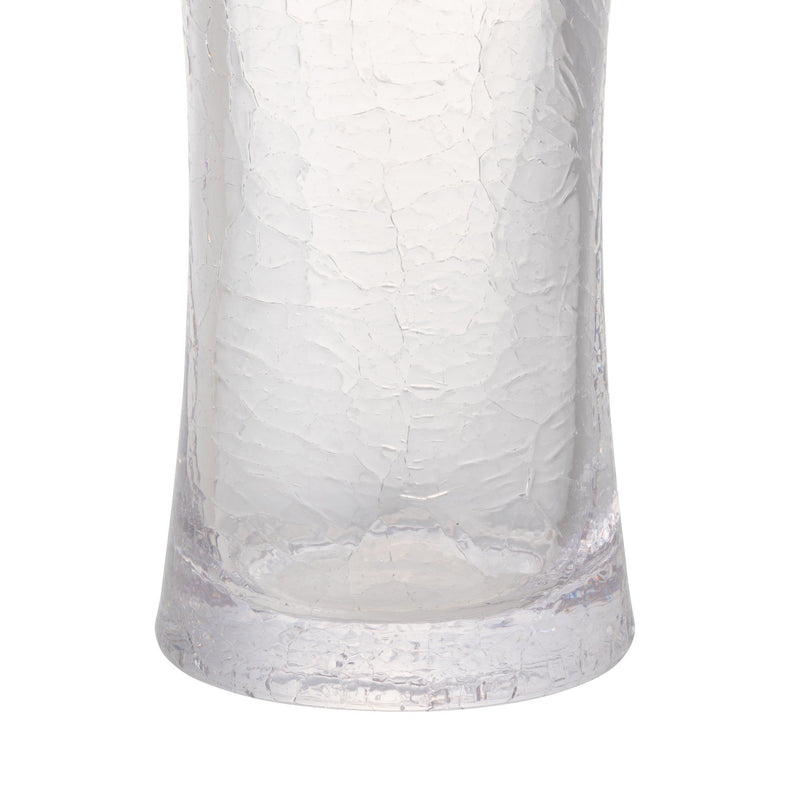 CRACKLE FLOWER VASE MEDIUM CLEAR