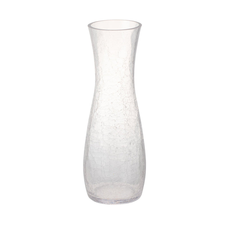 CRACKLE FLOWER VASE LARGE CLEAR