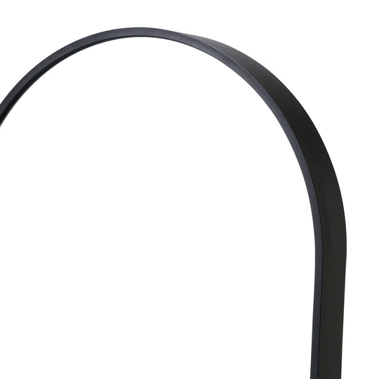 ALUMINUM FRAME STAND MIRROR  BLACK
