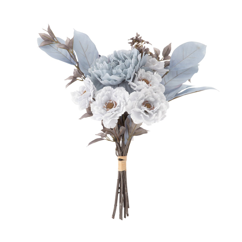 BOUQUET PEONY LILAC LEAVE MIX BLUE