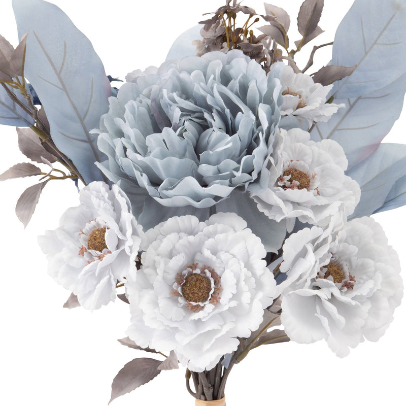 BOUQUET PEONY LILAC LEAVE MIX BLUE