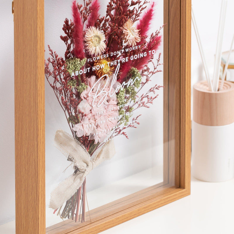 Dried Flower Art Board Pink