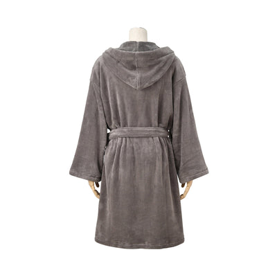 Quick Dry Bath Robe Gray X Brown